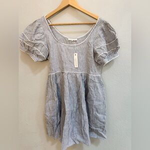 NWT Blue & White Striped Mini Dress